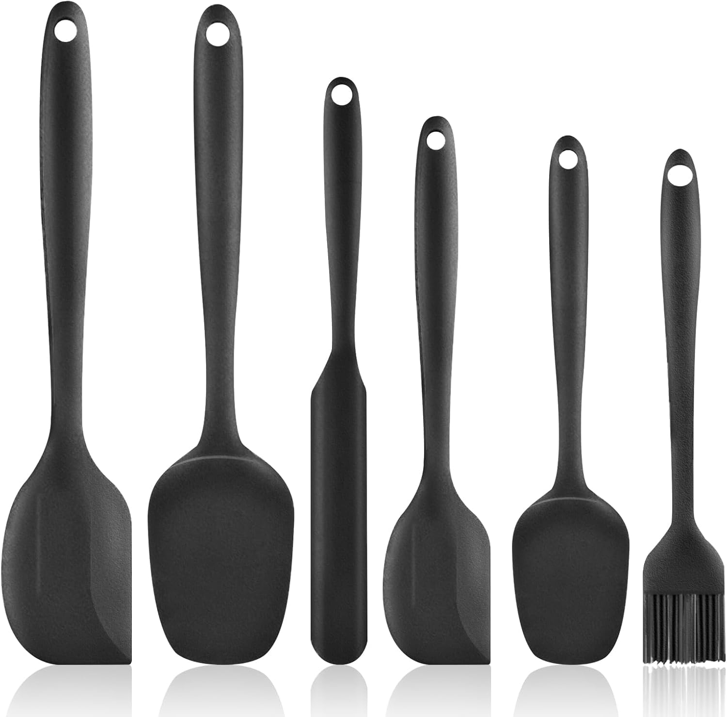 Pramanta Silicone Spatulas For Kitchen Cooking, Heat Resistant Spatula, Silicone Dough Scraper For Baking Cake Pastry Cream Butt