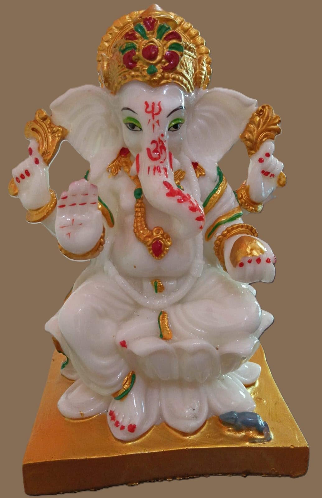 Ani Divine Marble Ganesh Idol | Vinayaka Statue | Ganpati Murti | Ganesha Idol For Home Decor | Ganpati Idol For Diwali Decorati