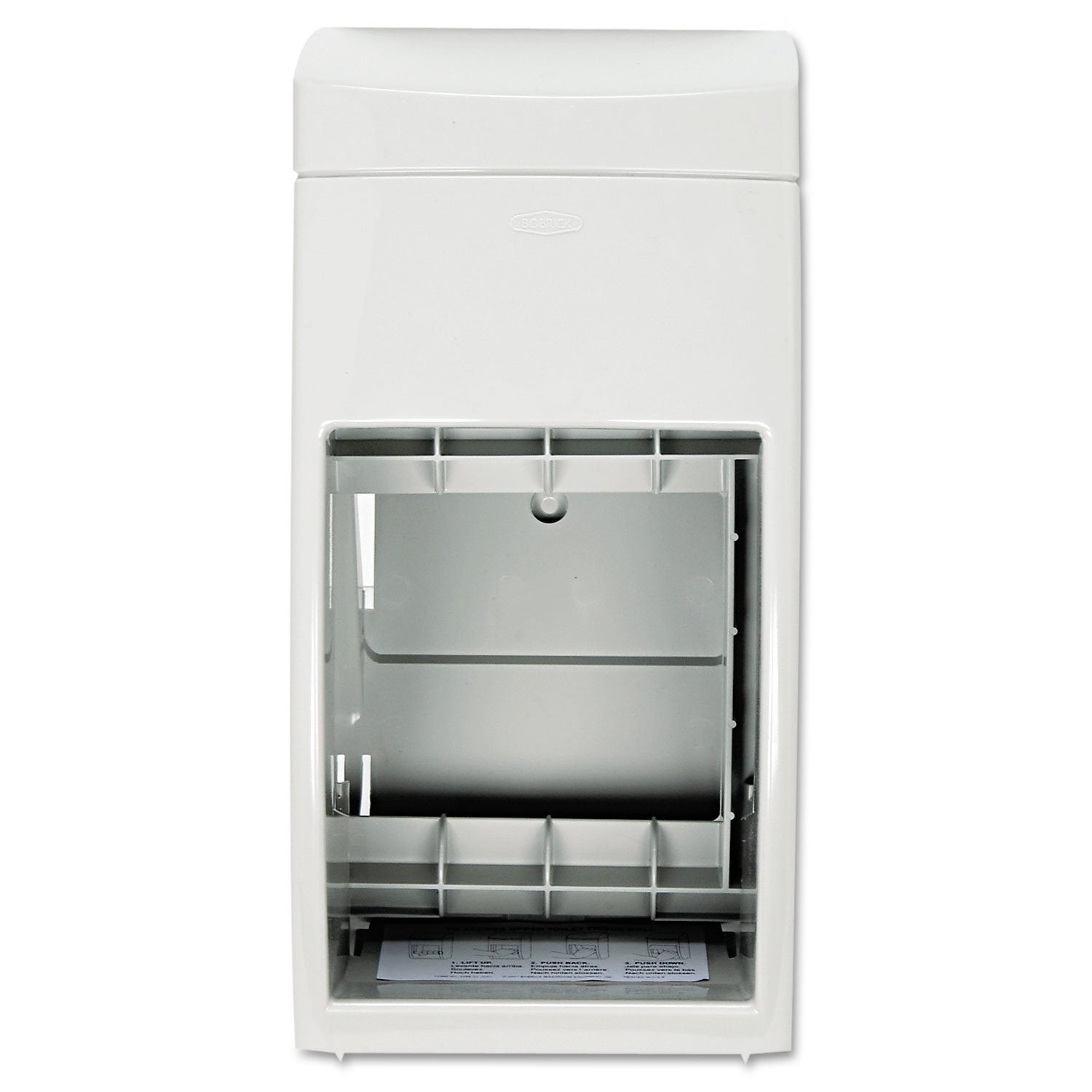 Bobrick 5288 Matrix Series Two-Roll Tissue Dispenser, 6 1/4W X 6 7/8D X 13 1/2H, Gray