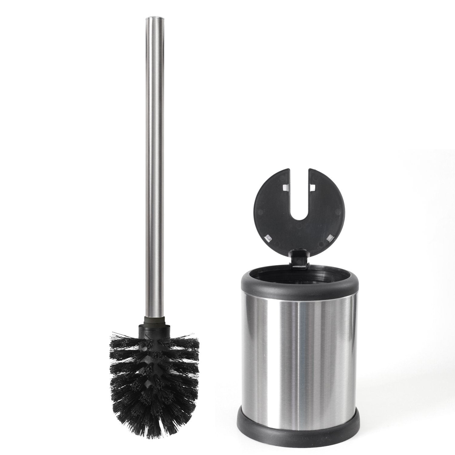 Toilettree Products Toilet Brush With Lid - Sleek Toilet Bowl Brush And Holder - Toilet Scrubber Brush Set With Heavy-Weight Bas
