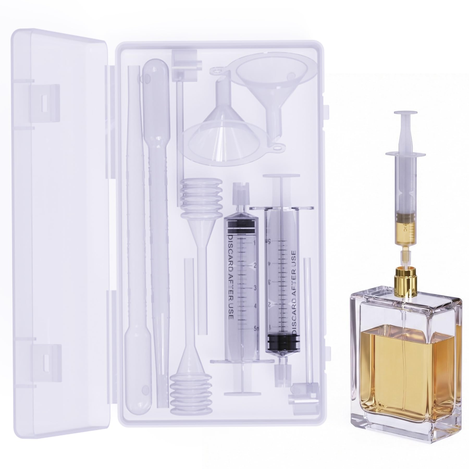 Perfume Refill Kit, 10Piece DIY Cologne & Perfume Making Kit with Storage Box  Includes Transfer Pump, Syringe Extractor, Funn