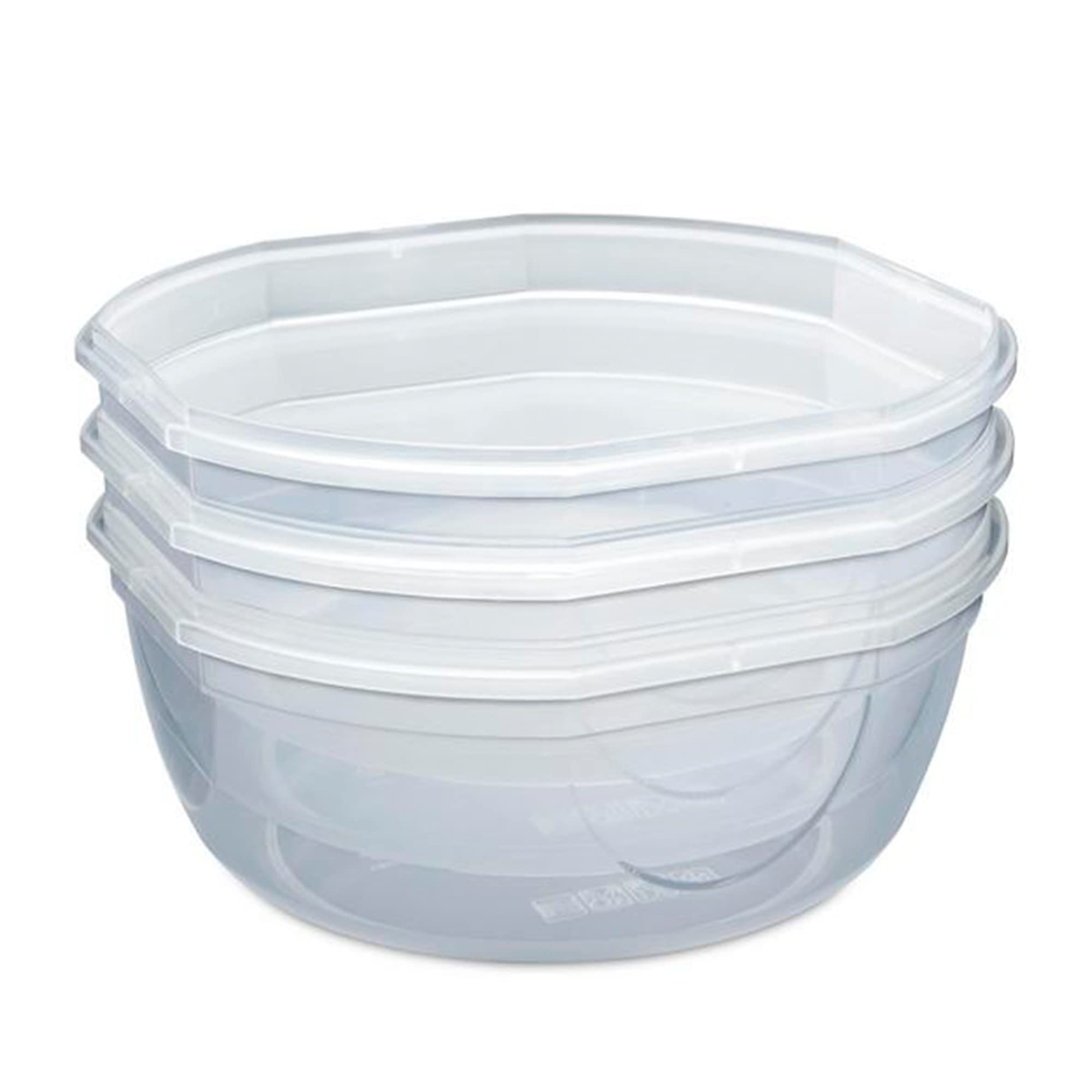Sterilite Ultra-Seal 8.1 Qt Airtight Food Storage Container, Clear with Red Gasket, 2-Pack, Microwave & Dishwasher Safe