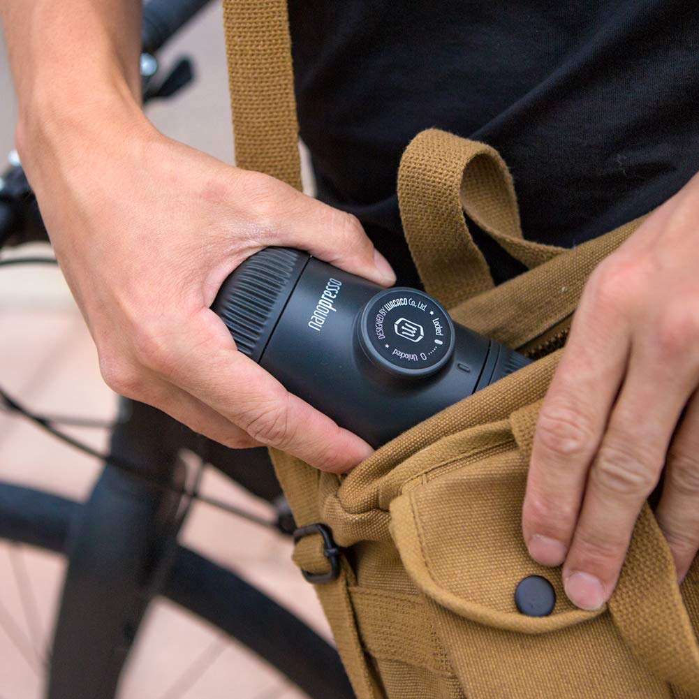 Wacaco Nanopresso Portable Espresso Maker, Upgrade Version Of Minipresso, 18 Bar Pressure, Small Travel Coffee Maker, Manually O