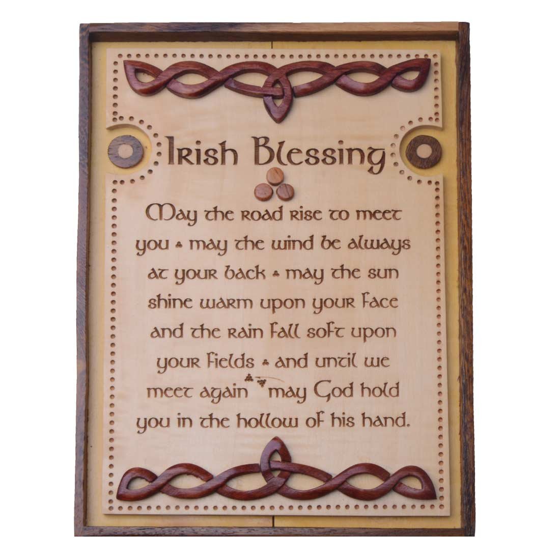 Irish Wooden Wall Plaque with Irish Home Blessing May the road rise to meet you... by Royal Tara