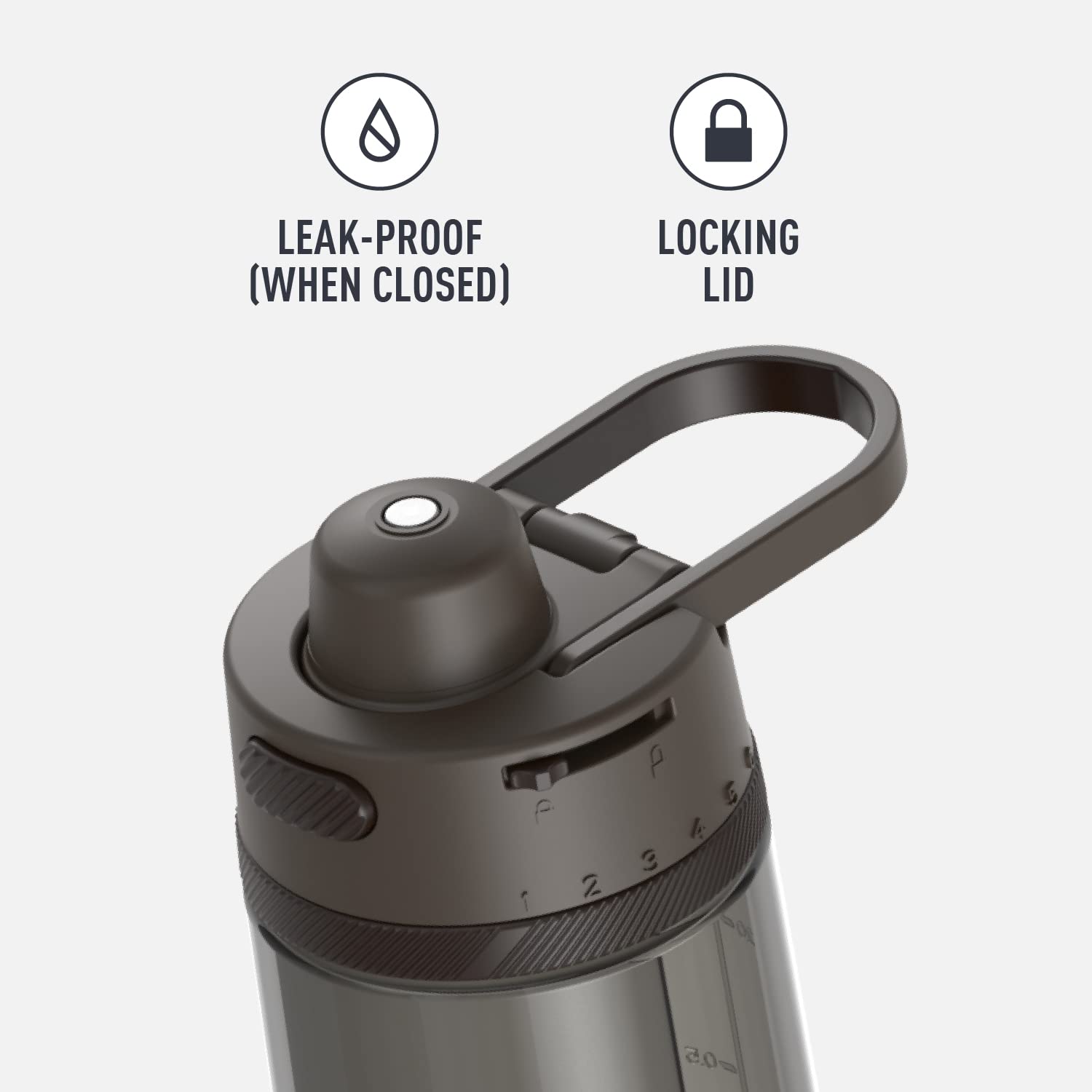 Thermos Alta Series Hydration Bottle With Spout 40 Ounce, Espresso Black