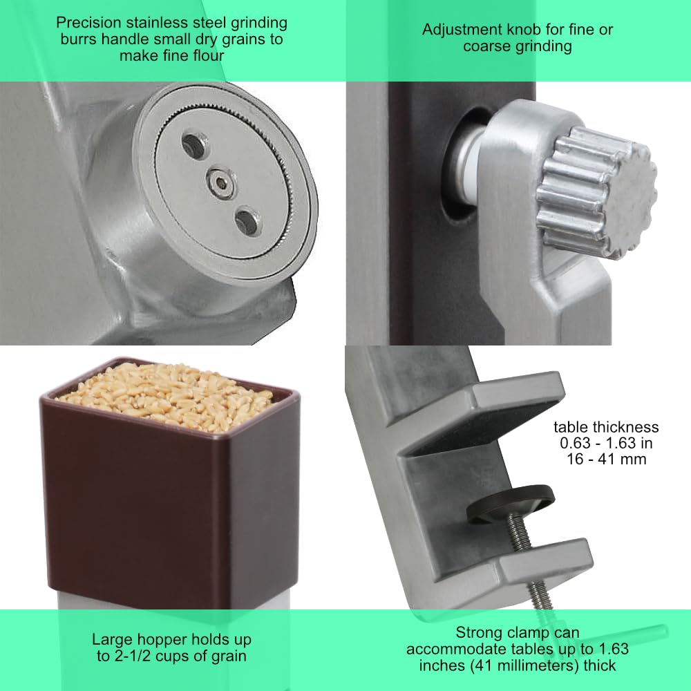 Hand Crank Grain Mill Vkp1012 Vkp Brands