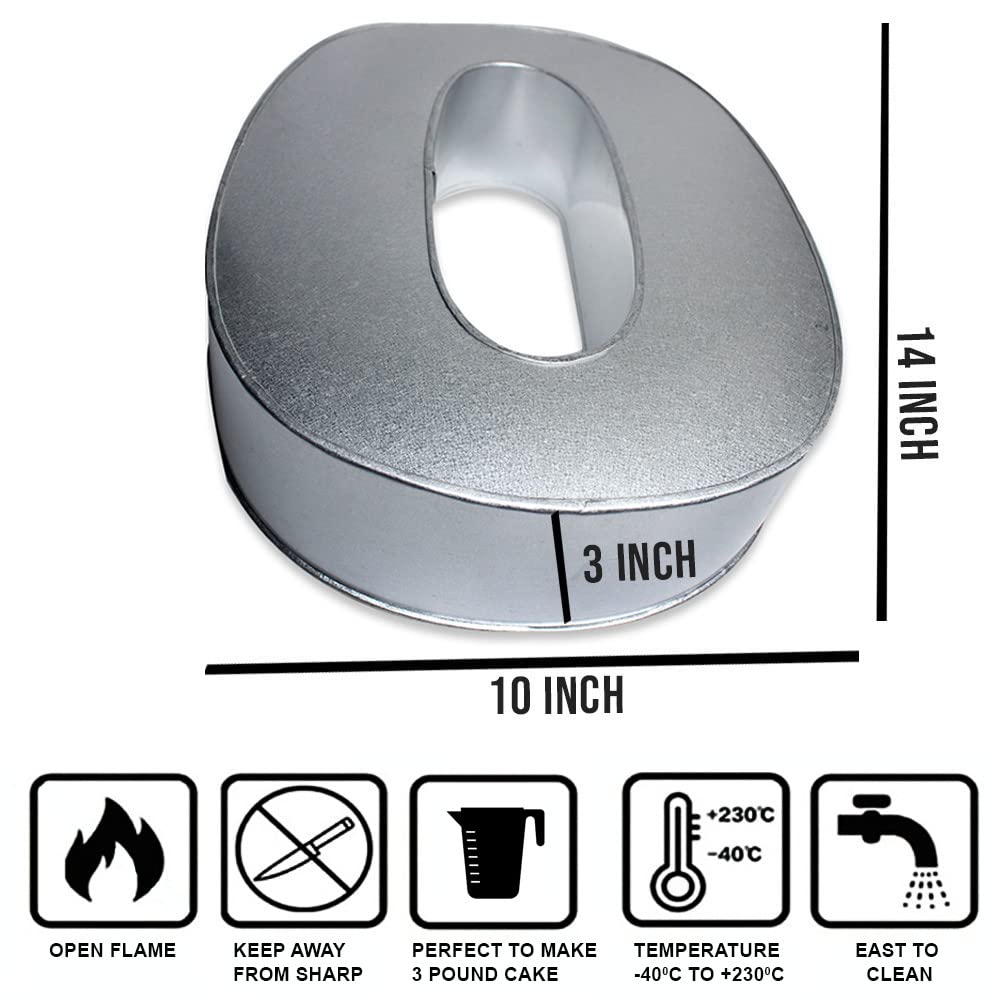 Elegance E-Commerce 0-9 Number Large Individual Cake Tin (Number 7) For Baking And Birthday, Wedding Anniversary & Parties, Meta