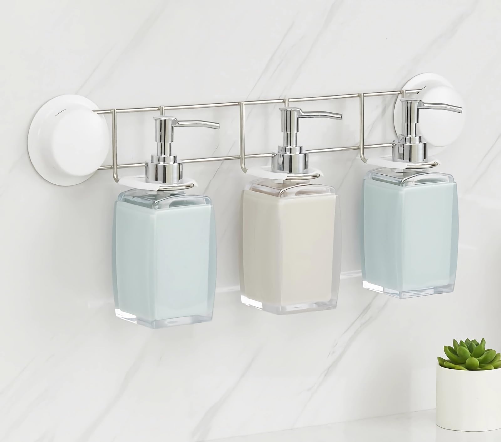 Tuanyo 5 Pcs Blue Acrylic Bathroom Accessories Set Complete,Lotion/Soap Dispenser,Soap Dish,Toothbrush Holder,Tumbler, Toilet Br