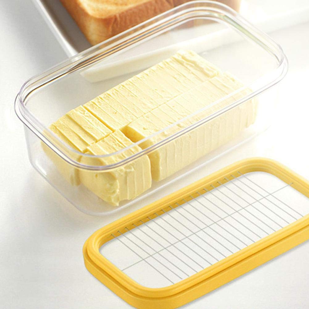 Butter Storage Box, Butter Box Cheese Container Keeper Butter Dish With Lid And Cutting Net Butter Storage Holder For Kitchen Re