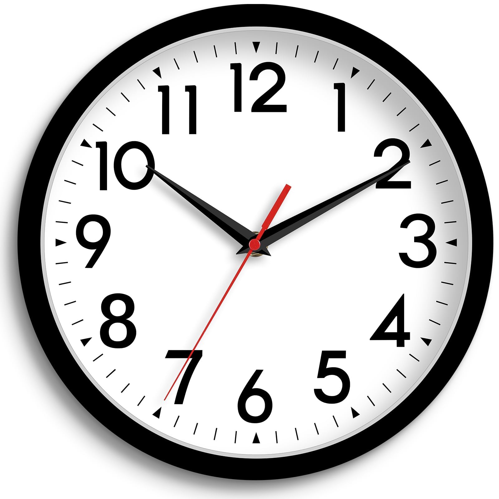 14 Inch Wall Clock, Large Wall Clocks Battery Operated, Big Silent Non-ticking Analog Clock Decorative for Living Room, Office, 