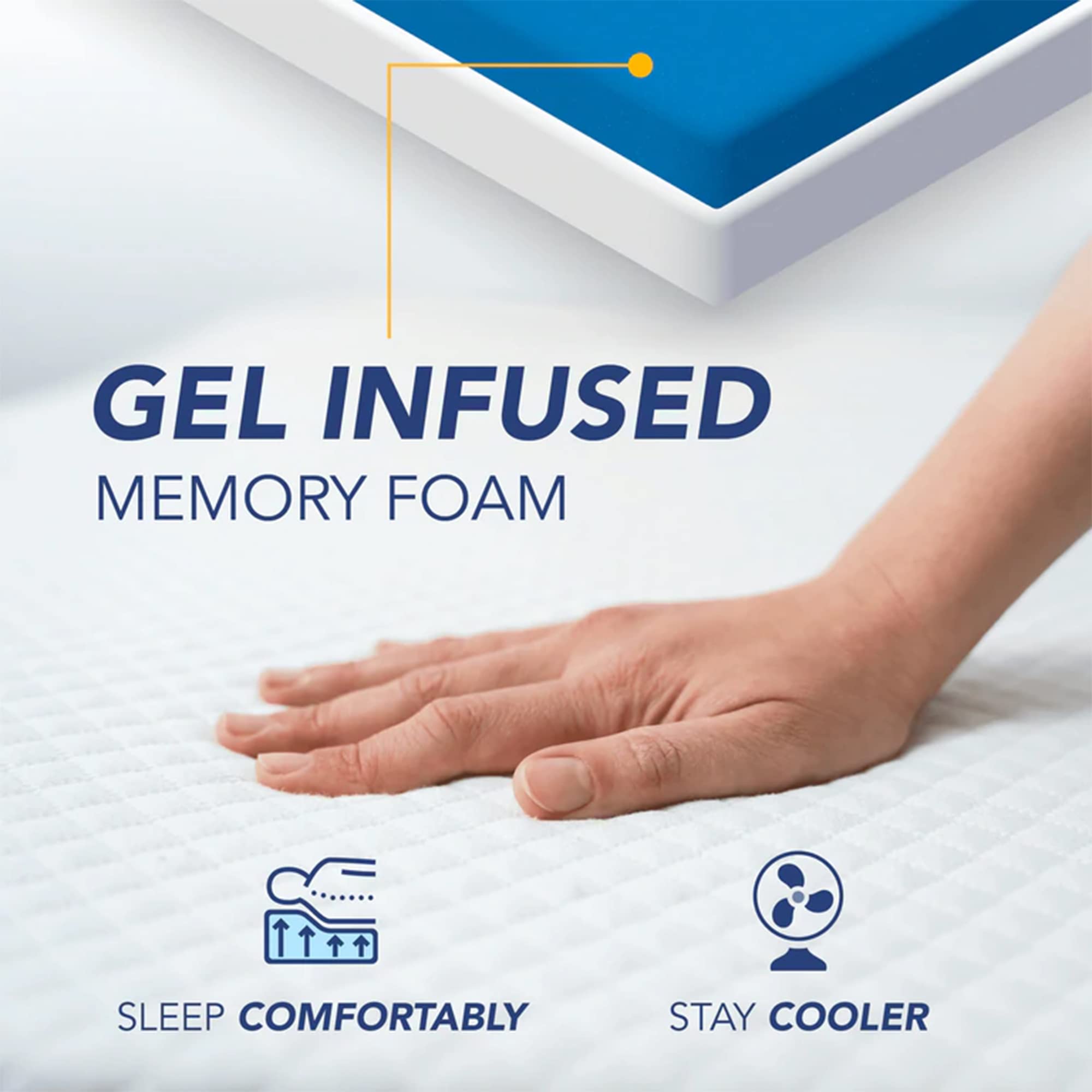 Dynastymattress 10-Inch Coolbreeze Medium-Firm Gel Memory-Foam Mattress For Rv, Camper, And Trailer, Rv King Size Usa Made