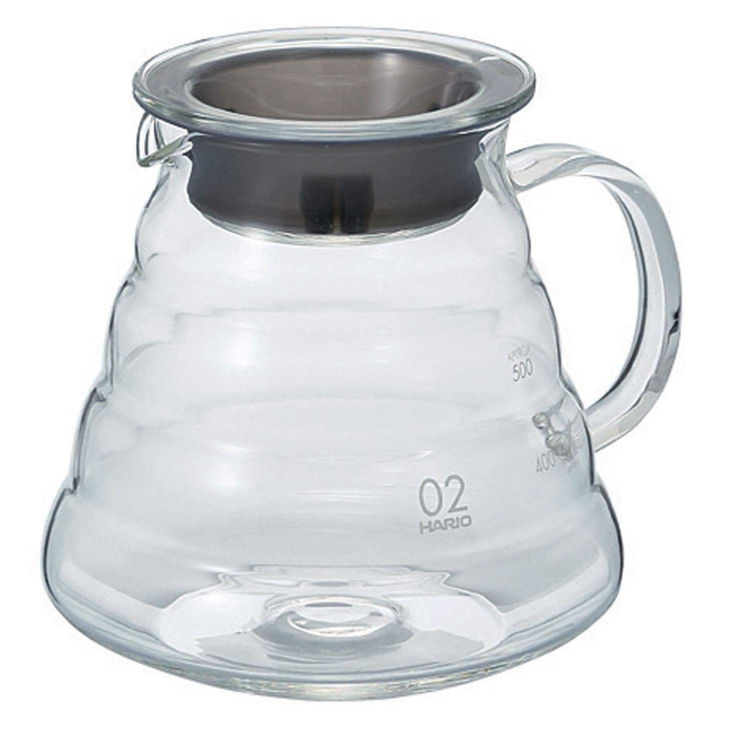 Hario V60 Glass Range Coffee Server, 600Ml, Clear