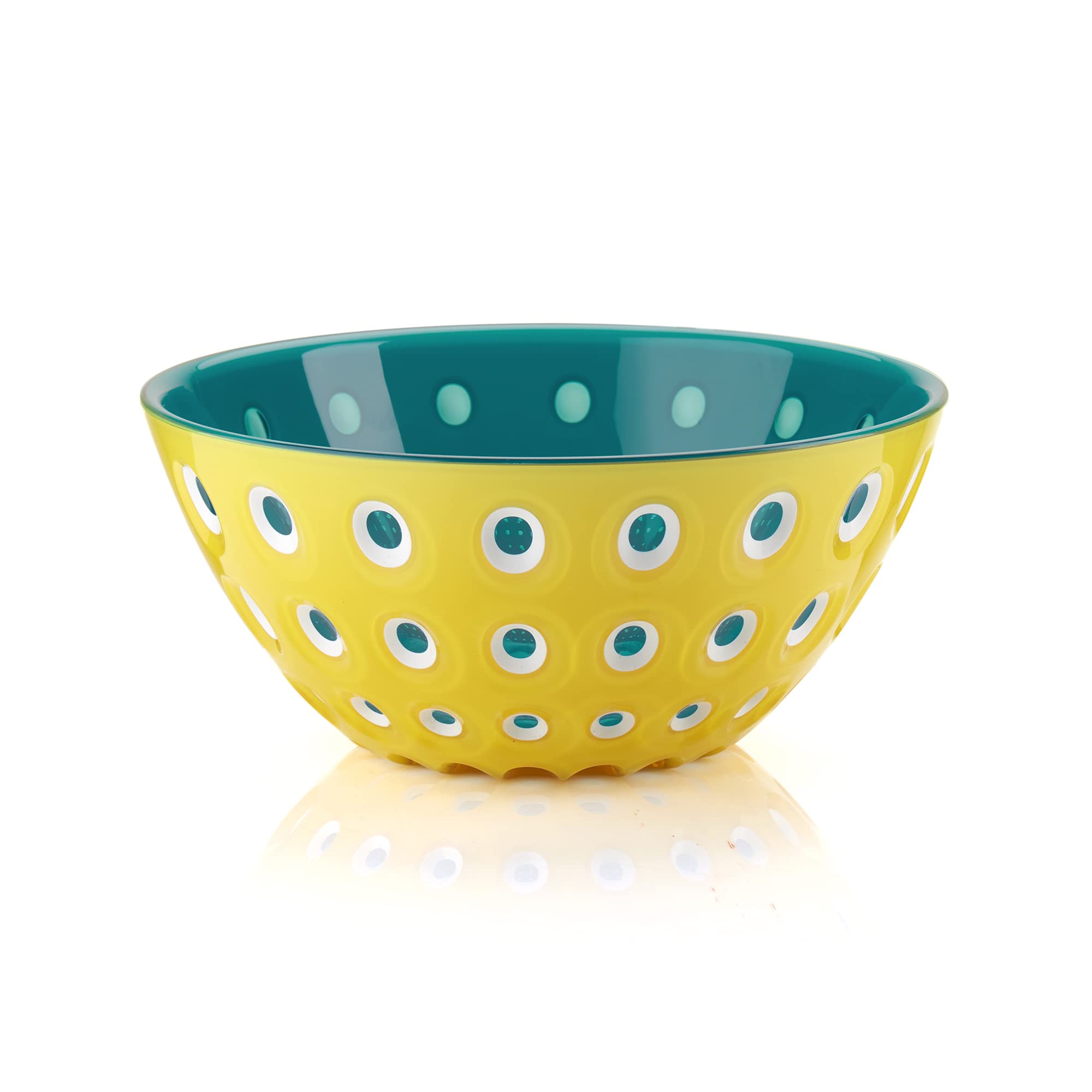 Guzzini - Le Murrine, Bowl M - 279420225, Yellow/White/Aquamarine
