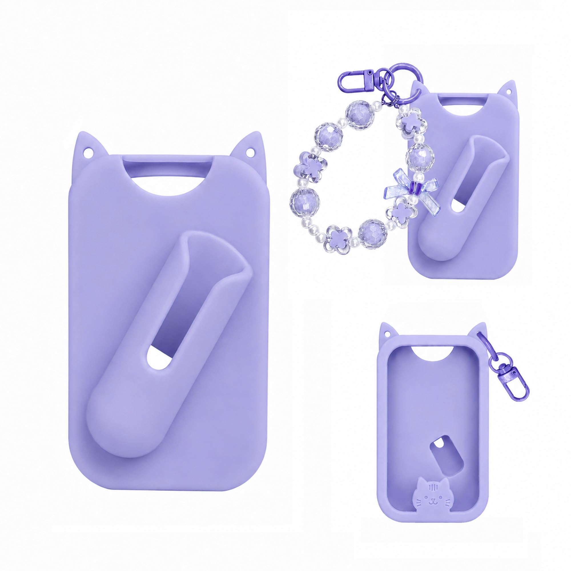 Sonnorel 1 Pack Silicone Cover Case Compatible for Touchland Hand Sanitizer Spray (Fit for 1 FL OZ/30 mL Ver), with Lipstick Hol