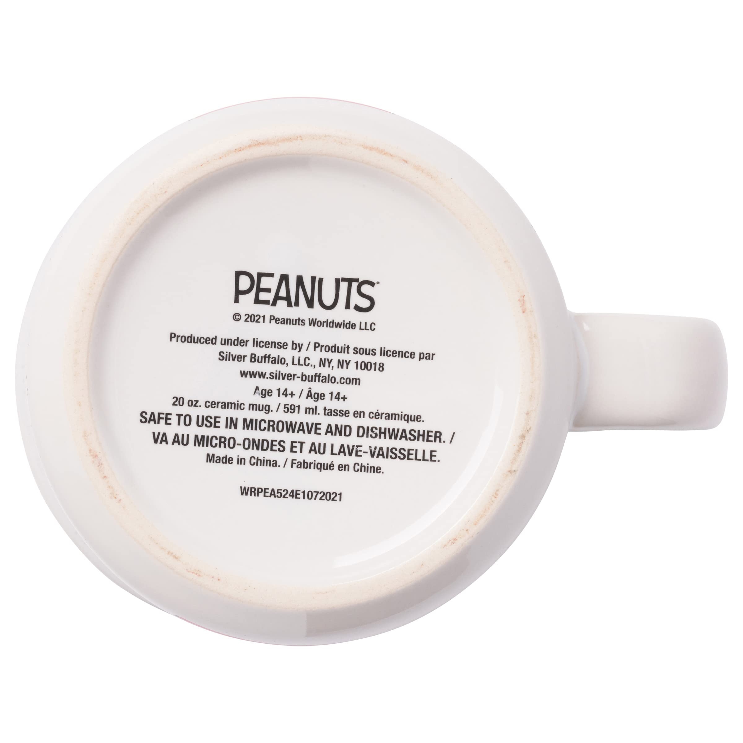 Silver Buffalo Peanuts Snoopy And Woodstock Get Cozy Ceramic Camper Mug, 20 Ounces