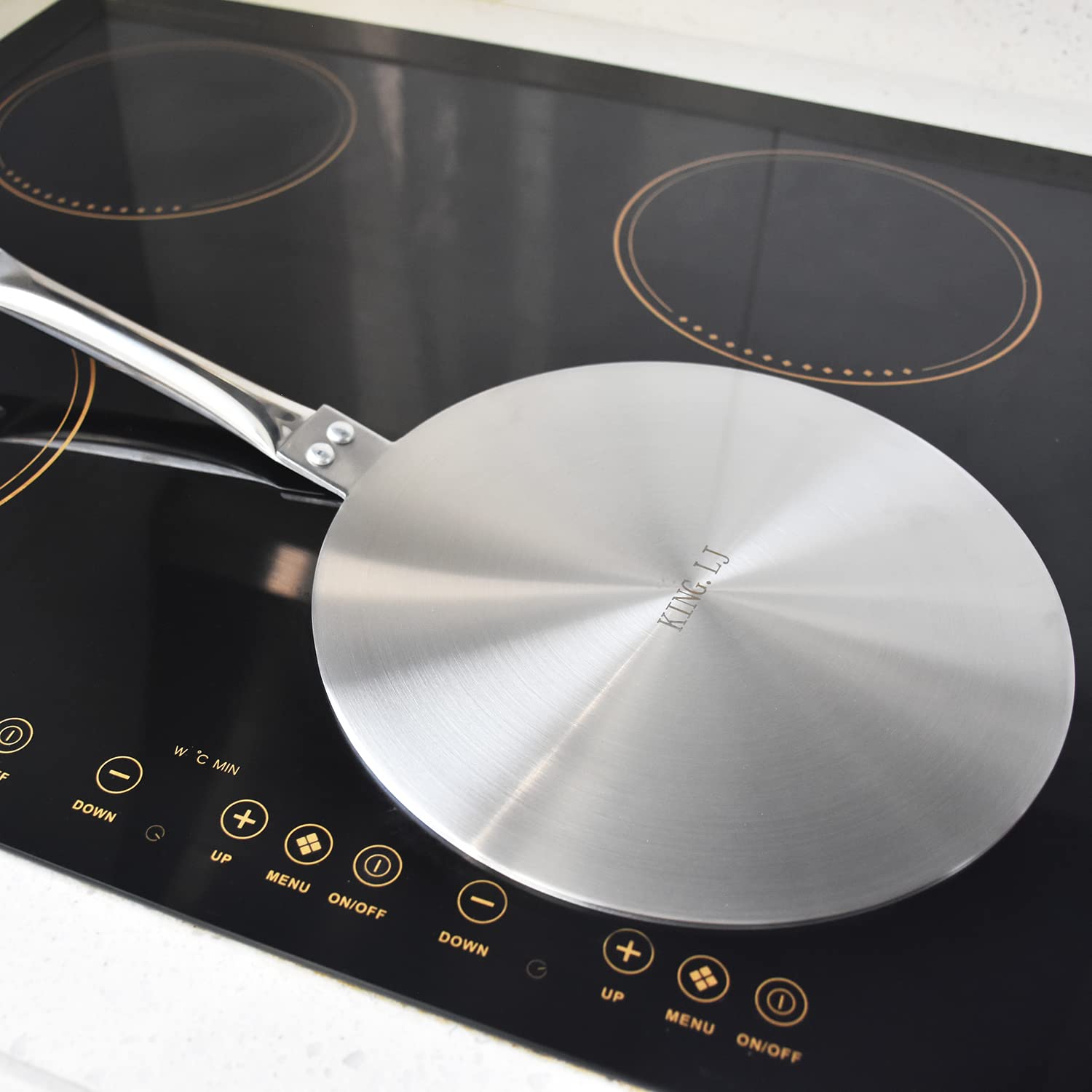 Heat Diffuser Induction Plate 9.45Inch/24Cm Stainless Steel For Gas Stove Glass Cooktop Induction Plate Adapter Induction Cooker