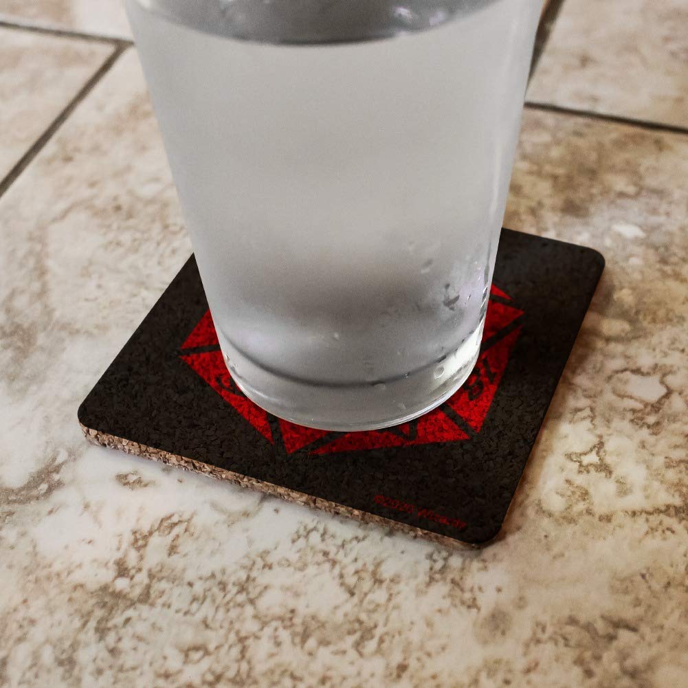 Dungeons & Dragons D20 Dice Low Profile Novelty Cork Coaster Set