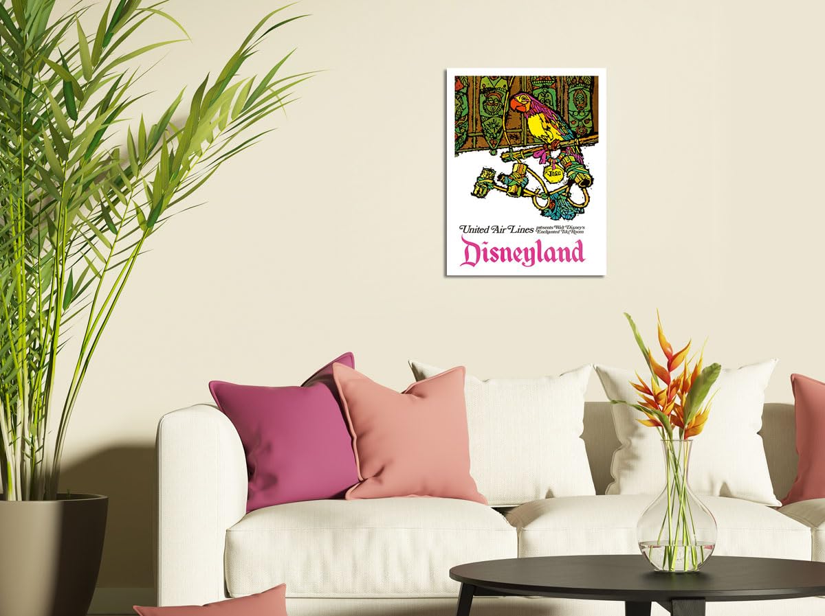 Pacifica Island Art Disneyland - Enchanted Tiki Room - Jos   The Mexican Macaw - United Air Lines - Vintage Airline Travel Poste