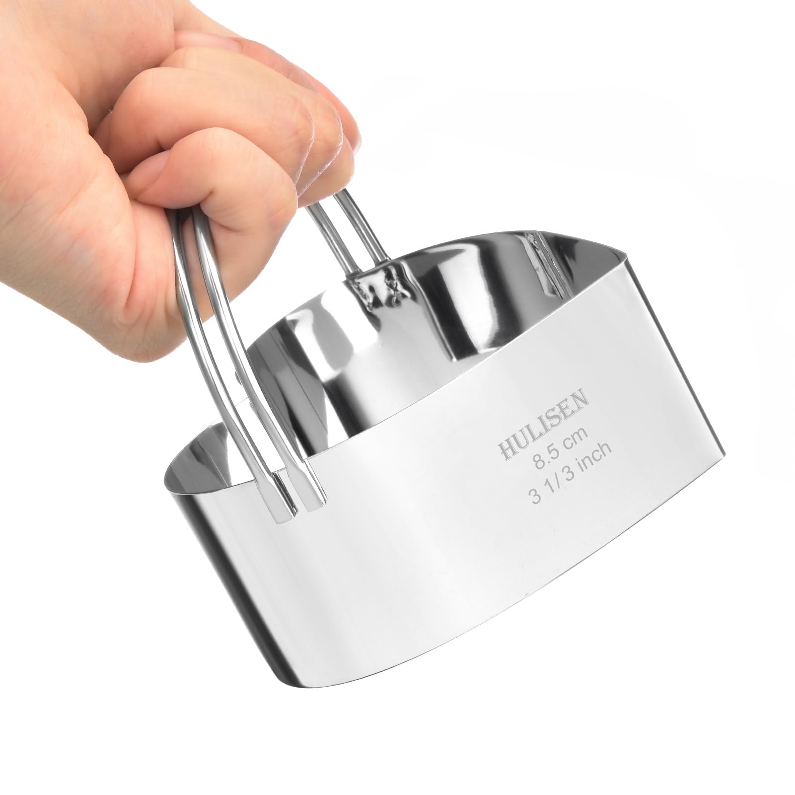 HULISEN Heart Cookie Cutter Set (5 Pieces/Set), Stainless Steel Biscuit Cutter with Handle, Professional Baking Tools Set, Gift