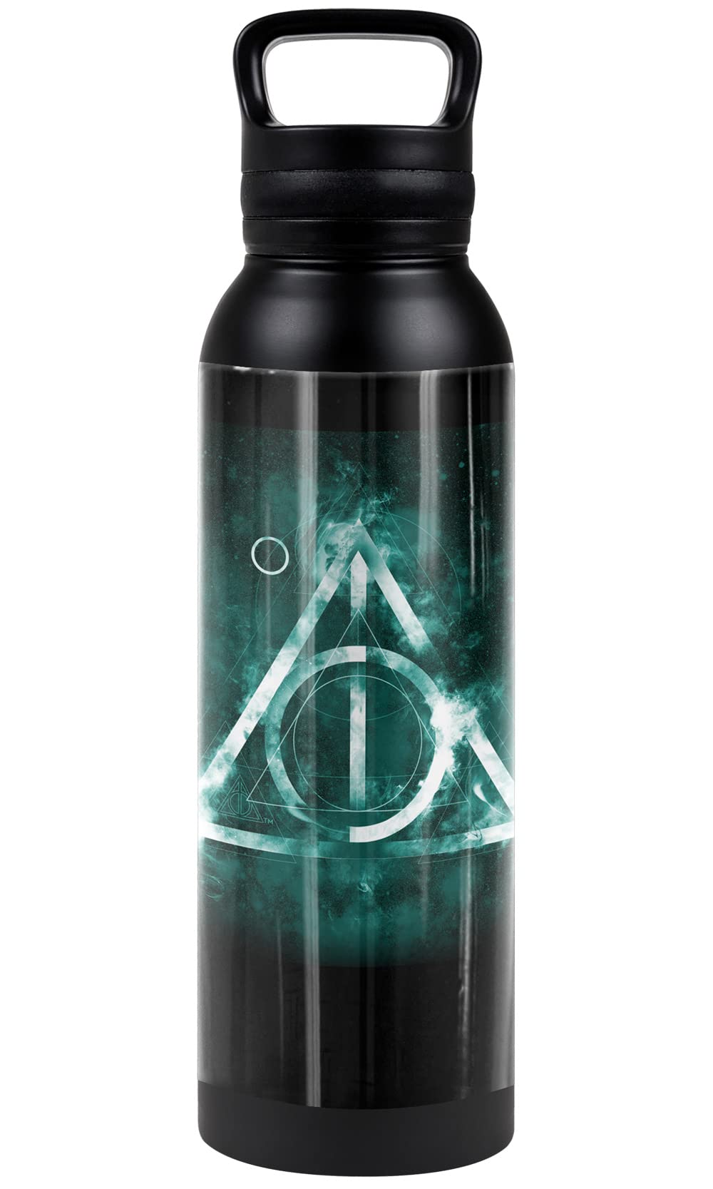 Harry Potter Official Deathly Hallows Logo 24 Oz Insulated Canteen Water Bottle, Leak Resistant, Vacuum Insulated Stainless Stee