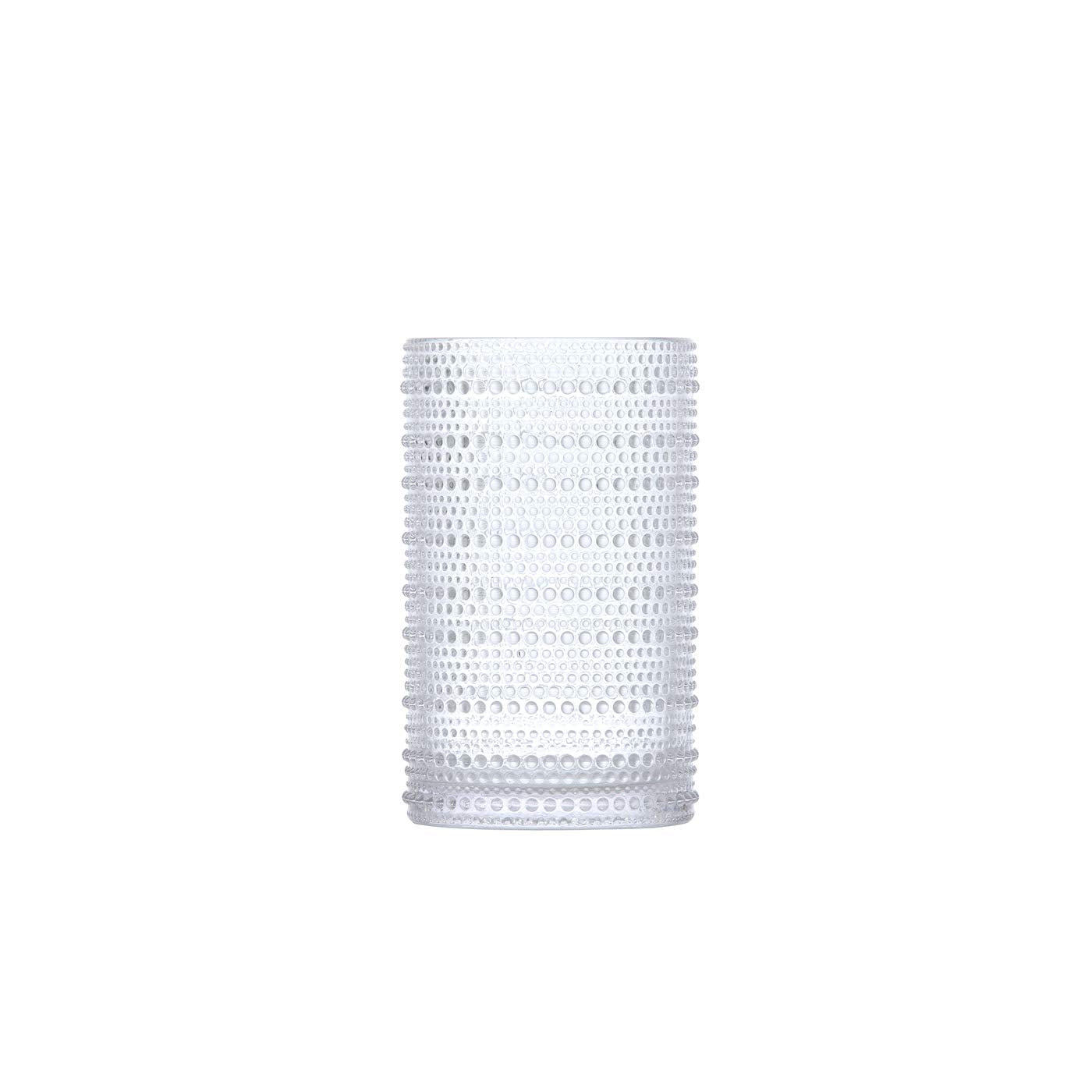 Fortessa Jupiter Beaded Hobnail Glass, 13 Ounce Iced Beverage (Set of 6), Clear