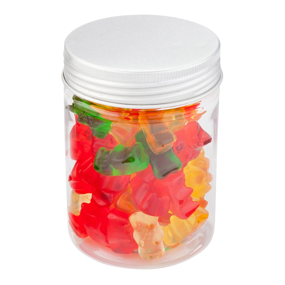 Restaurantware 8.5 Ounce Plastic Mason Jars 100 Airtight Food Storage Jars - Aluminum Lids Included Round Clear Plastic Kitchen