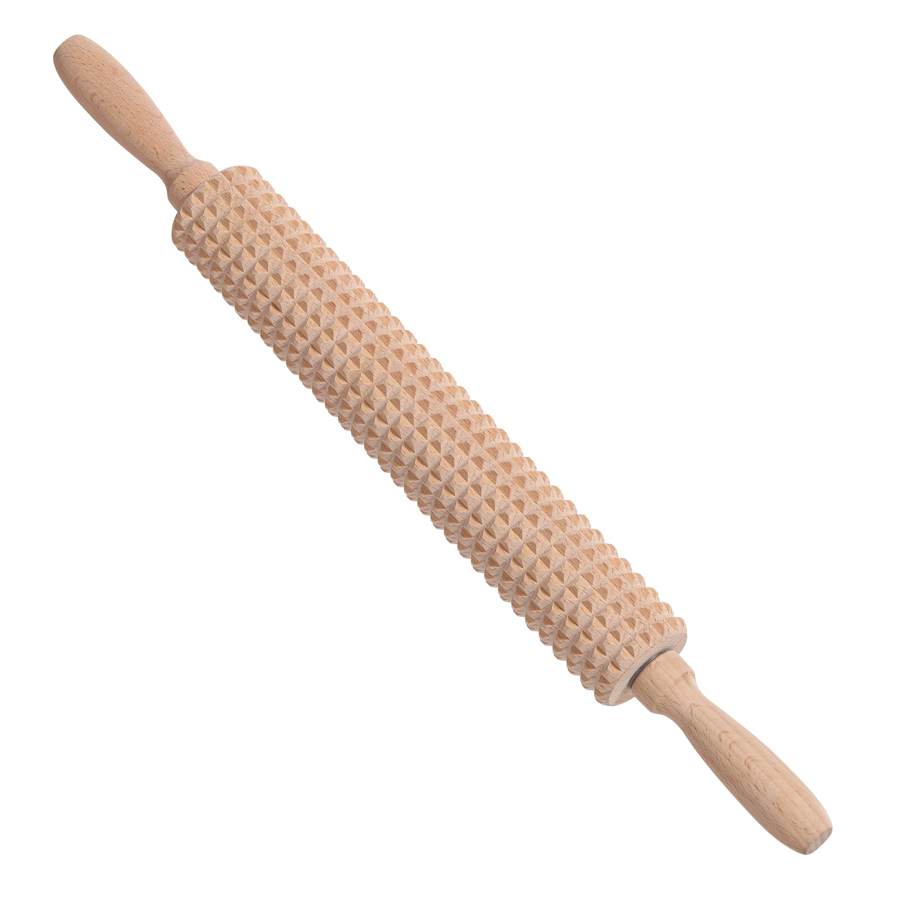 Deep Notched Rolling Pin Wooden Crispbread knobbly fluted rolling pin for Home Professional Use Wood Swedish Thin Bread Grooved 
