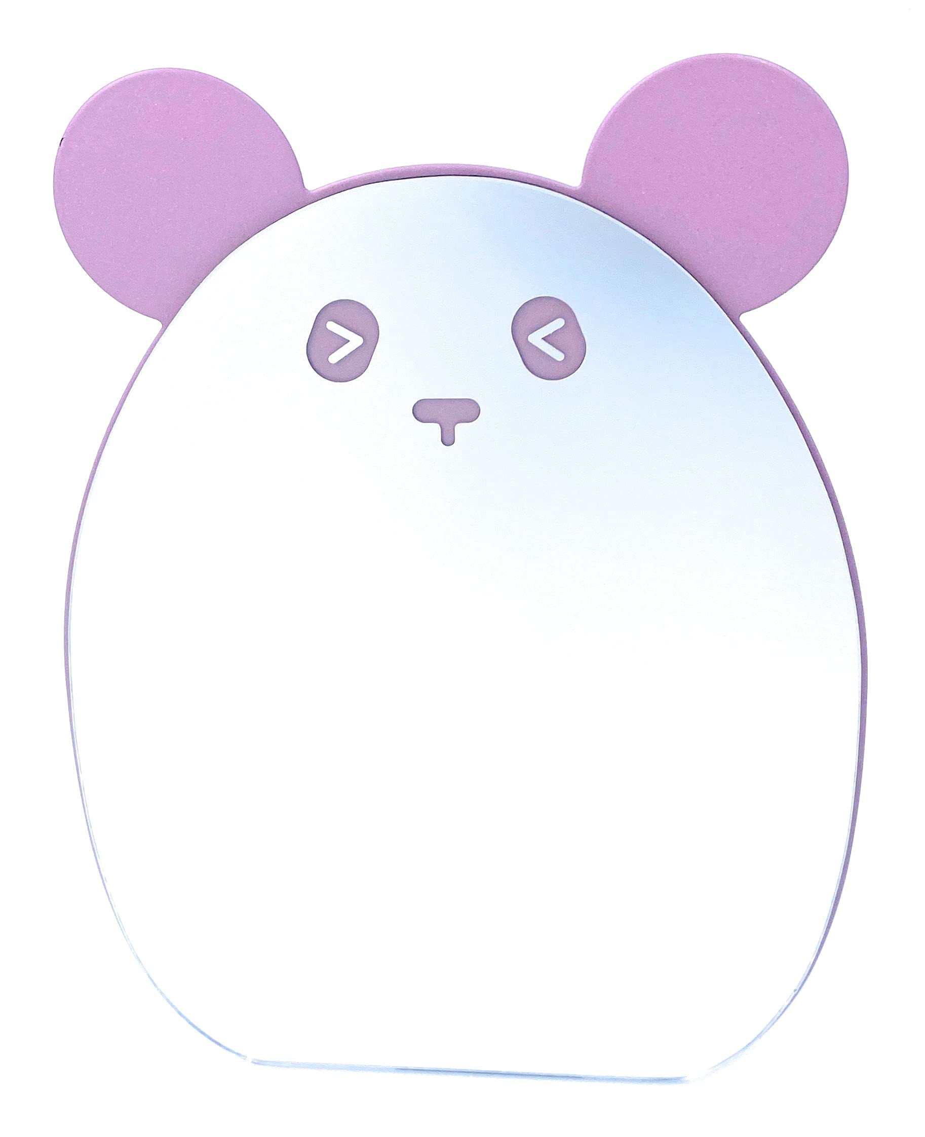 Aeisage Kids Makeup Mirror Kawaii Compact Desktop Mirror For Girls Table Mirror Purple Panda With Stand Mirror Cute For Desk, 6