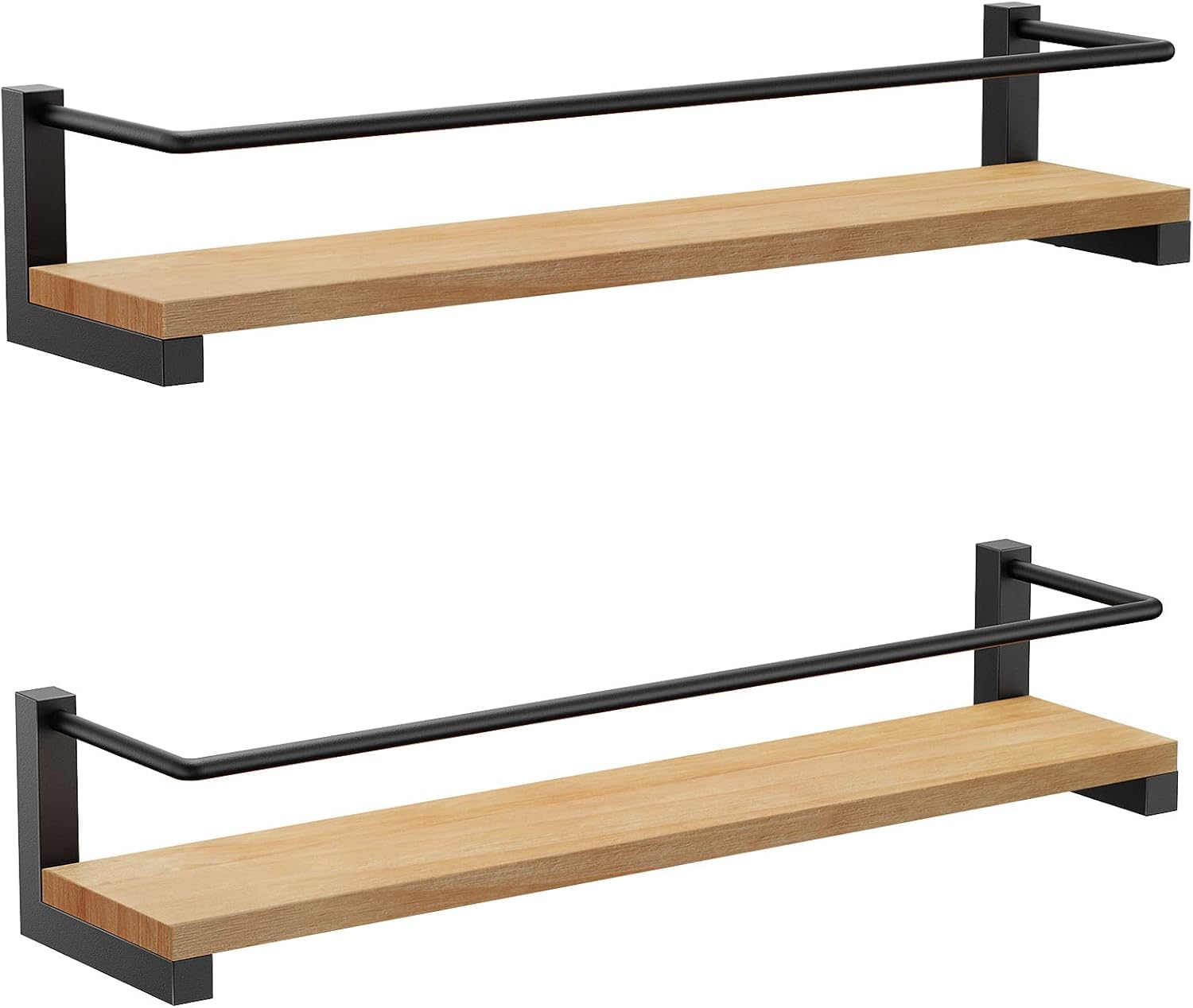 Oikia Decor 2 Pcs Wall Mounted Kitchen Shelf | Modular Storage Rack For Kitchen, Bathroom & Living Room | Space Saving Multipurp