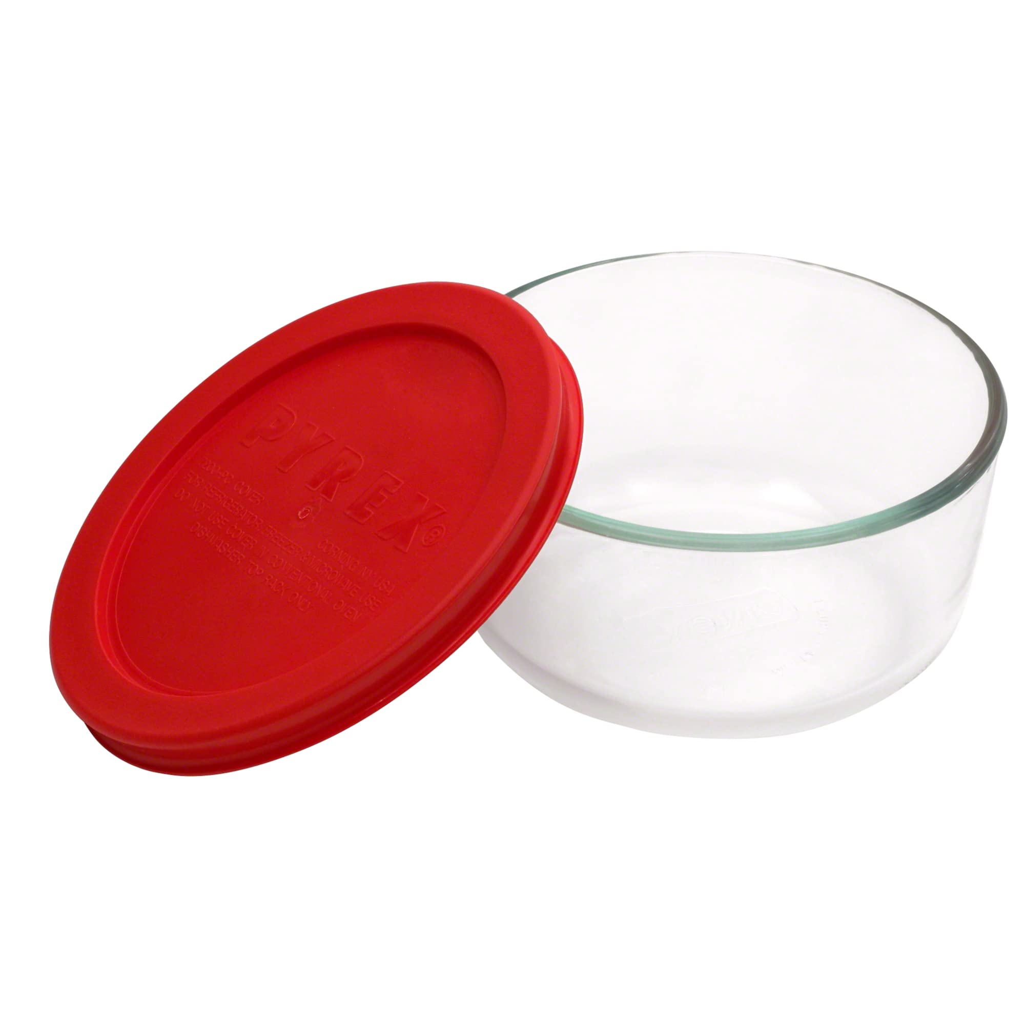 Pyrex Simply Store 2-Cup Single Glass Food Storage Container With Lid, Non-Pourous Round Meal Prep Container, Bpa-Free , Dishwas