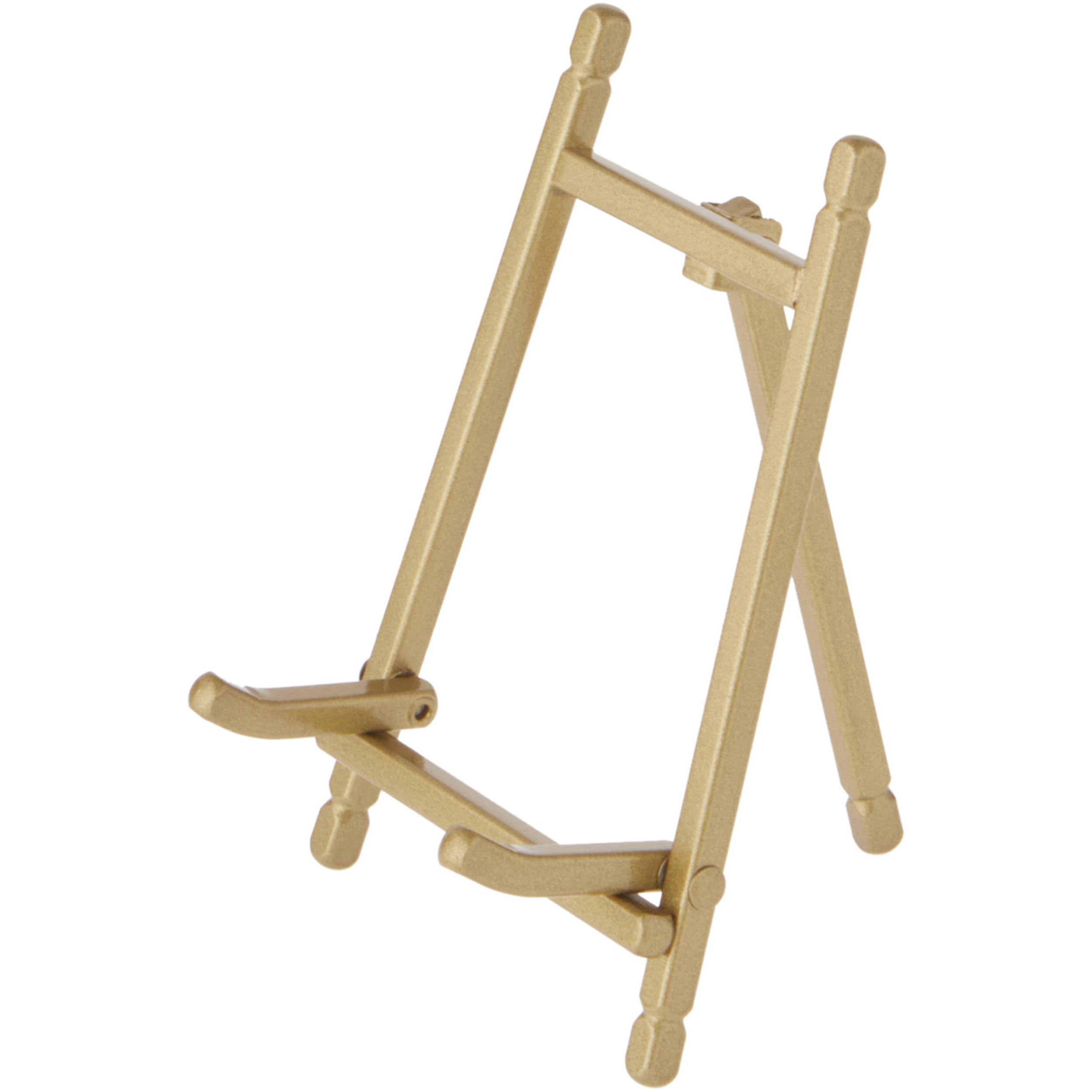 Bards Satin Gold-toned Metal Easel, 5 H x 3.375 W x 3.5 D, Pack of 2