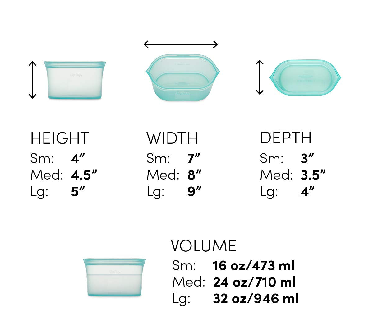 Zip Top Reusable Food Storage Bags | 3 Dish Set [Lavender] | Silicone Meal Prep Container | Microwave, Dishwasher And Freezer Sa