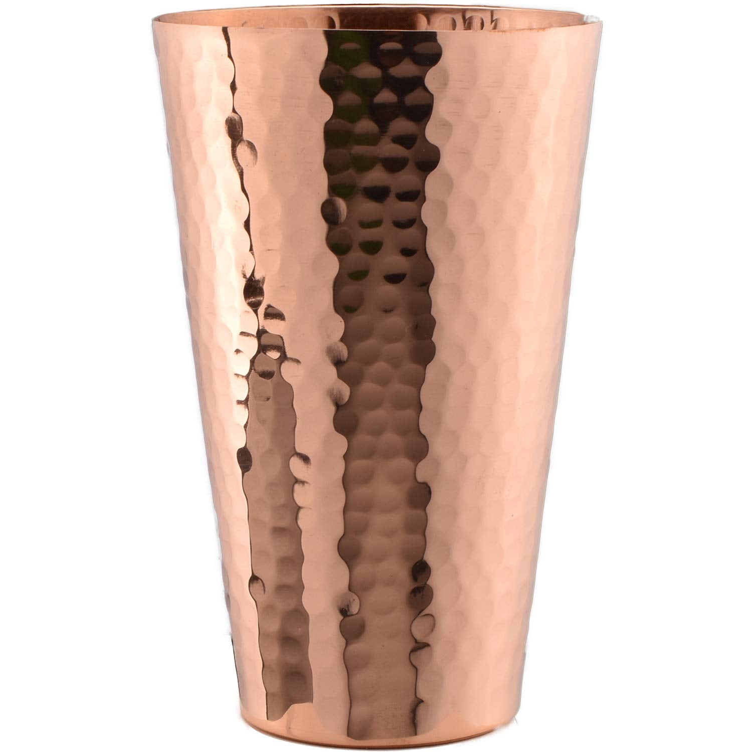 Prince Of Scots 18 Ounce Hammered Copper Tumbler Cup, Handcrafted Super Heavy Weight, Easy Care Finish