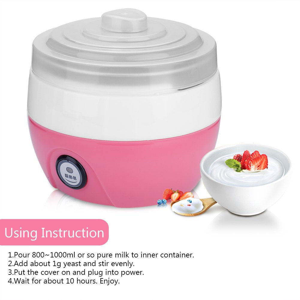 Automatic Yogurt Maker Machine, Digital Yogurt Maker, For Kitchen Home(Pink)