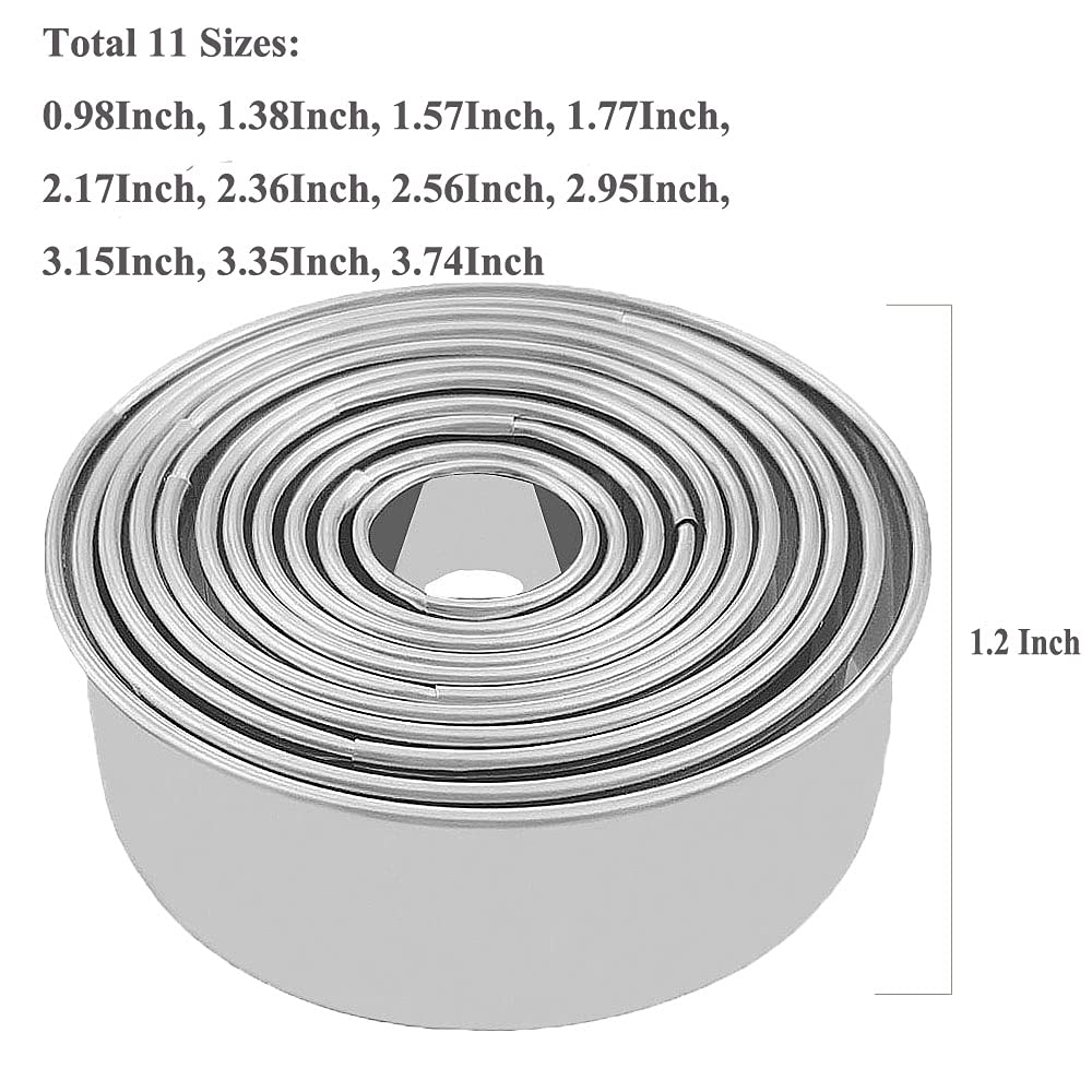 Cookie Cutters - Biscuit Cutters/Stainless Steel Dumpling Cutters/Cake Pastry Cutters/Cake Cookie Scone Cutters Molds Stamps For