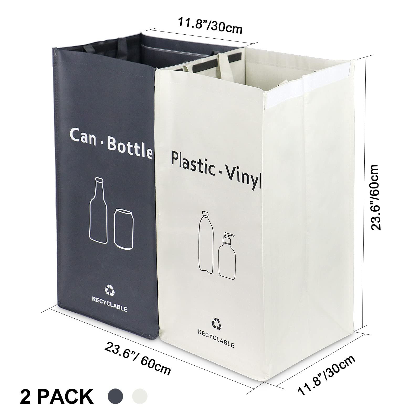 Jialai Home Separate Recycling Waste Bin Bags, Recycle Bins For Kitchen Home - 28 Gallon Trash Bin, Recyclable Waste Trash Sorti