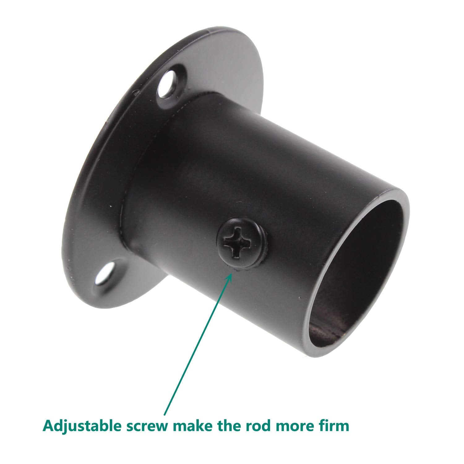Shower Curtain Rod Holder,Ulifestar Closet Rod Brackets Heavy Duty Stainless Steel Pipe Pole Flange Socket Wardrobe Bracket End
