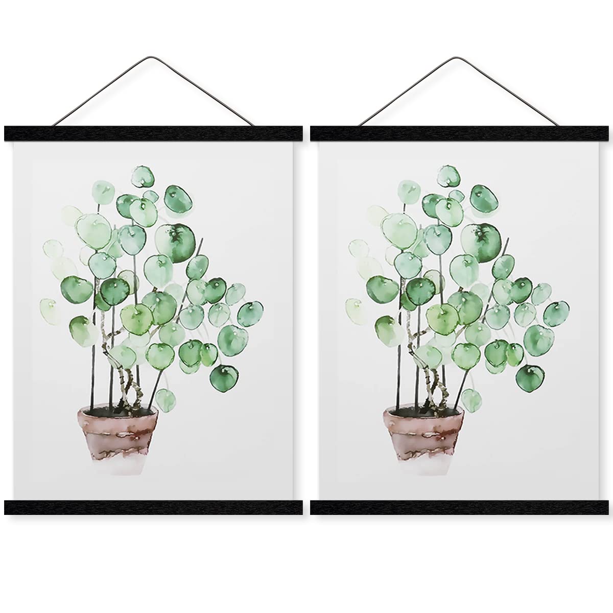 Magnetic Poster Hanger Wooden Poster Hangers, 16 Inch, Extra Strong Magnets, Quick Assembly And Easy Use, Wood Poster Hanger For