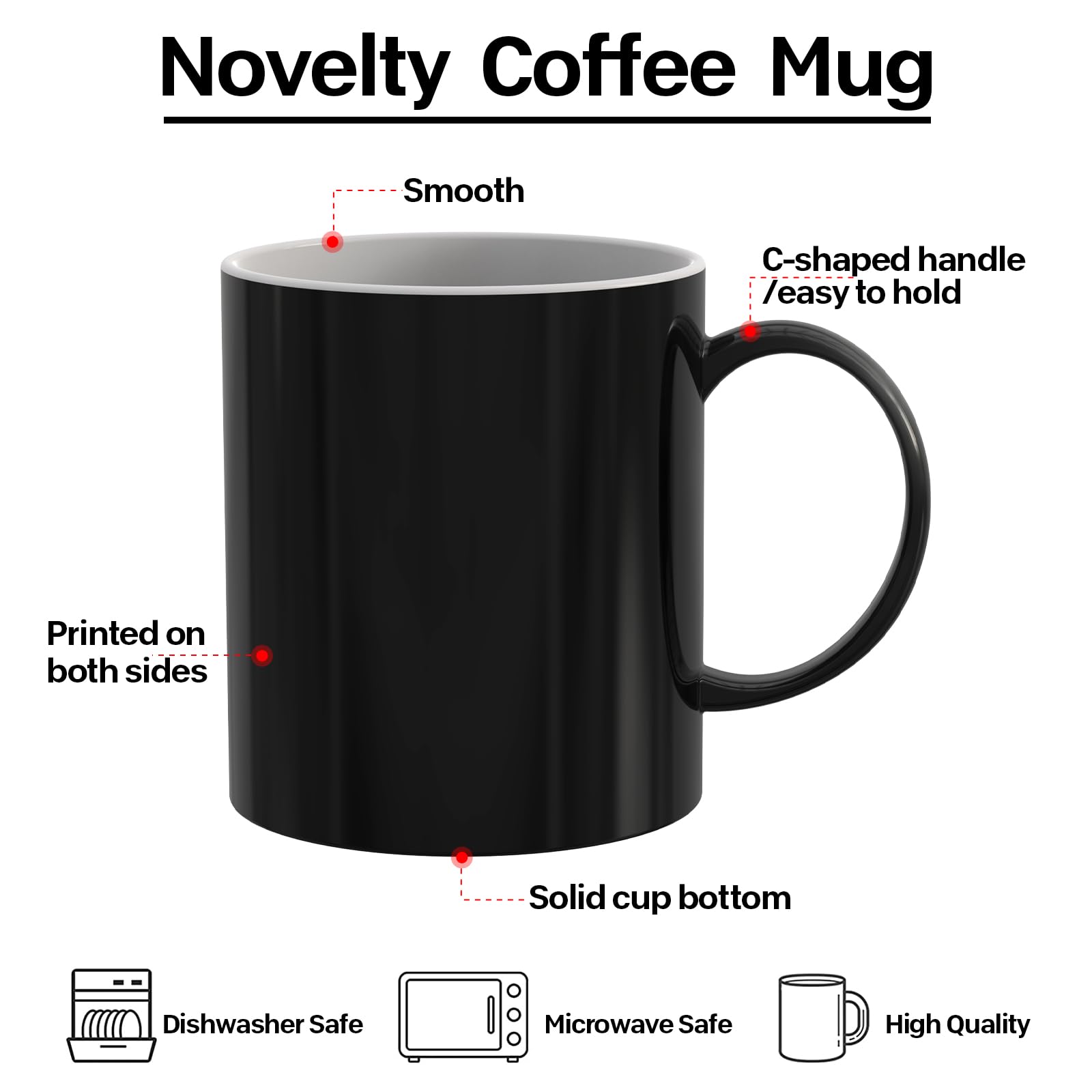 Zutcogo Funny Gifts for Men Women, White Elephant Gifts for Adults, Novelty Gag Present Coffee Mug for Adults, Message Appears a
