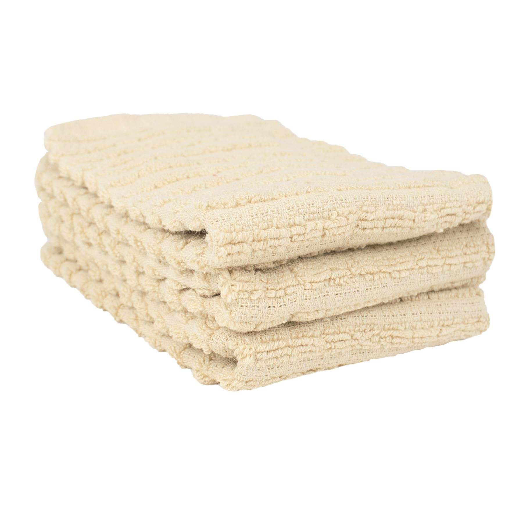 Ritz Royale Collection 100% Combed Terry Cotton, Highly Absorbent, Kitchen Dish Cloth Set, 13-34 X 12, 3-Pack, Solid Latte Brown
