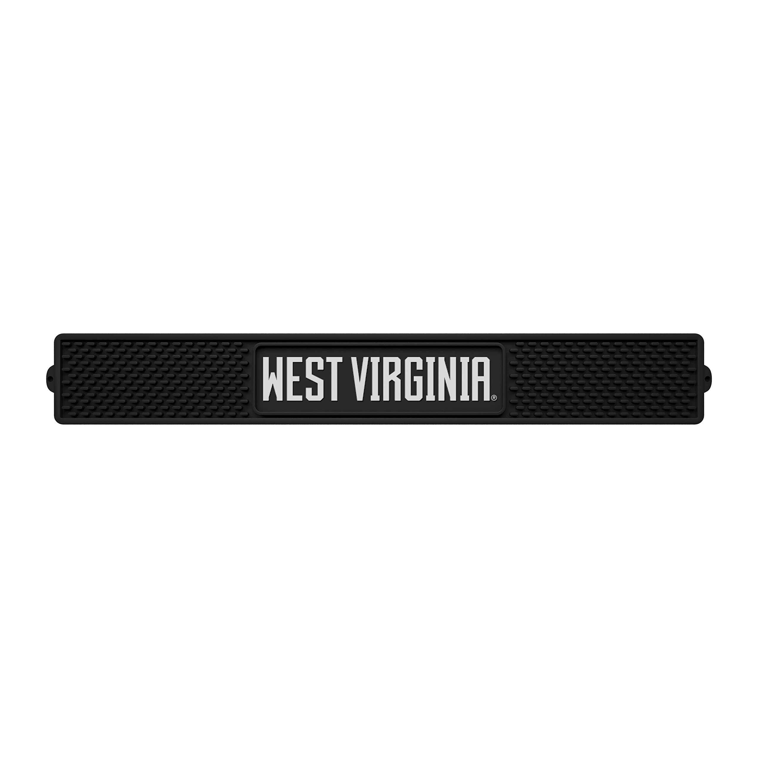 Fanmats 14013 West Virginia Mountaineers Drink Bar Mat - 3.25In. X 24In. - Durable Dish Drying Mat, Easy Clean, Counter Mat