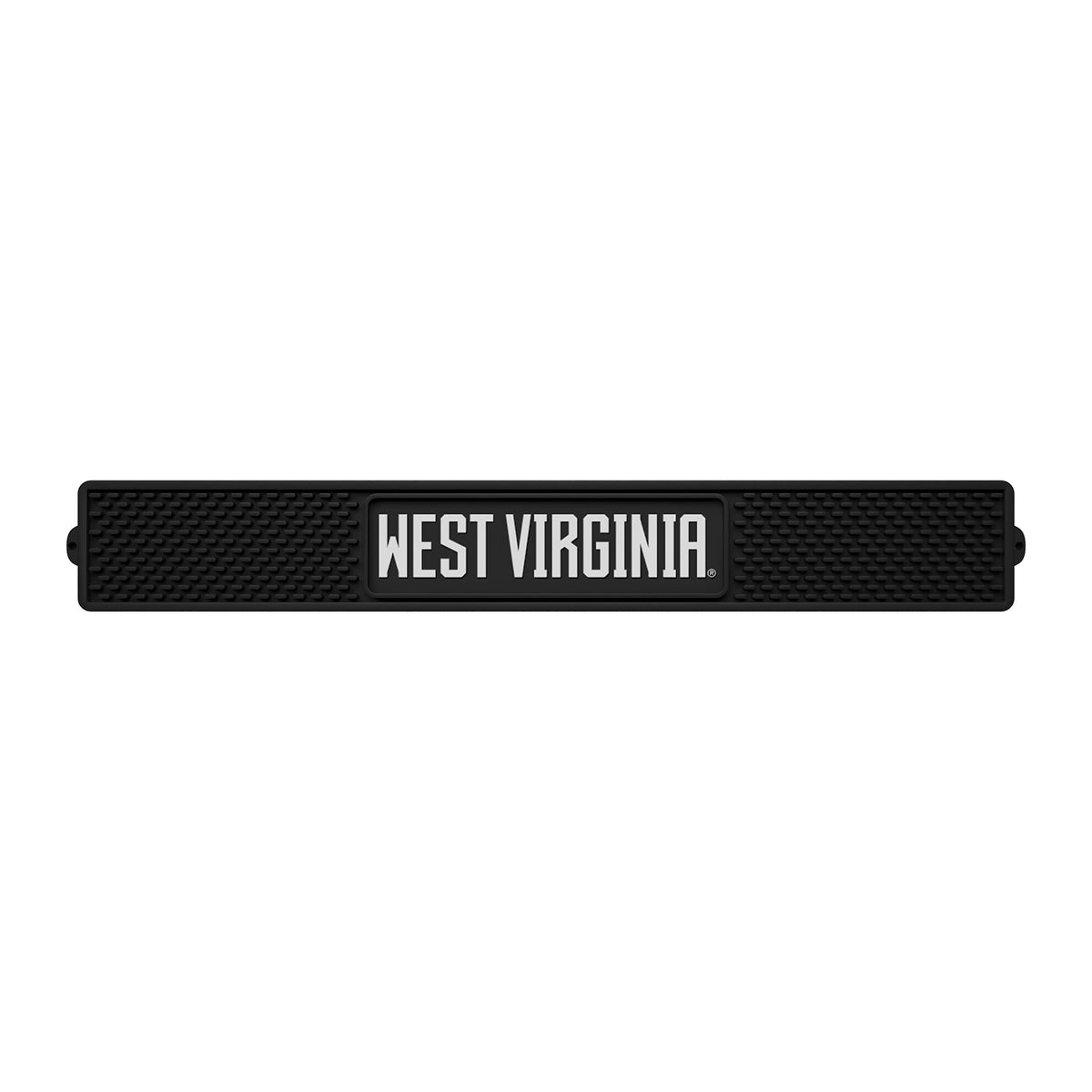 Fanmats 14013 West Virginia Mountaineers Drink Bar Mat - 3.25In. X 24In. - Durable Dish Drying Mat, Easy Clean, Counter Mat