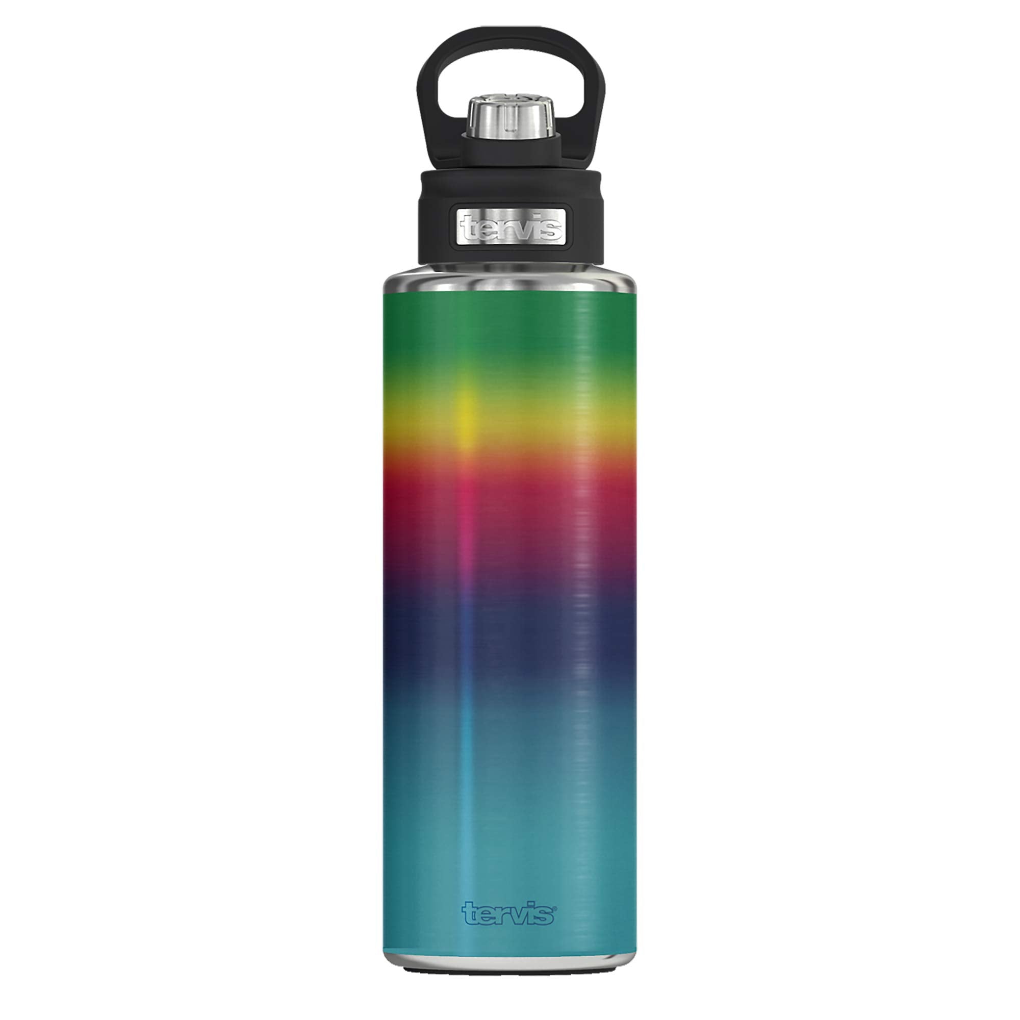 Tervis Rainbow Flavor Triple Walled Insulated Tumbler Travel Cup Keeps Drinks Cold, 40Oz Wide Mouth Bottle, Stainless Steel, 1 C