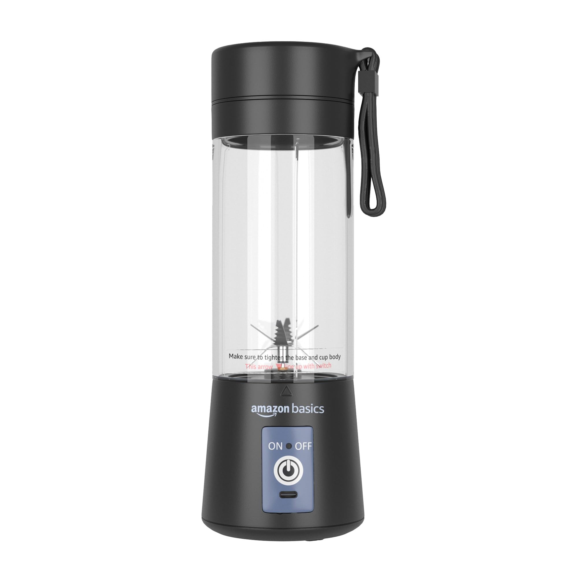 Amazon Basics Portable Blender | 150-Watt Motor, 2000 Mah Usb Rechargeable Battery | Bpa-Free Lid, Abs Plastic Body | Easy To Cl