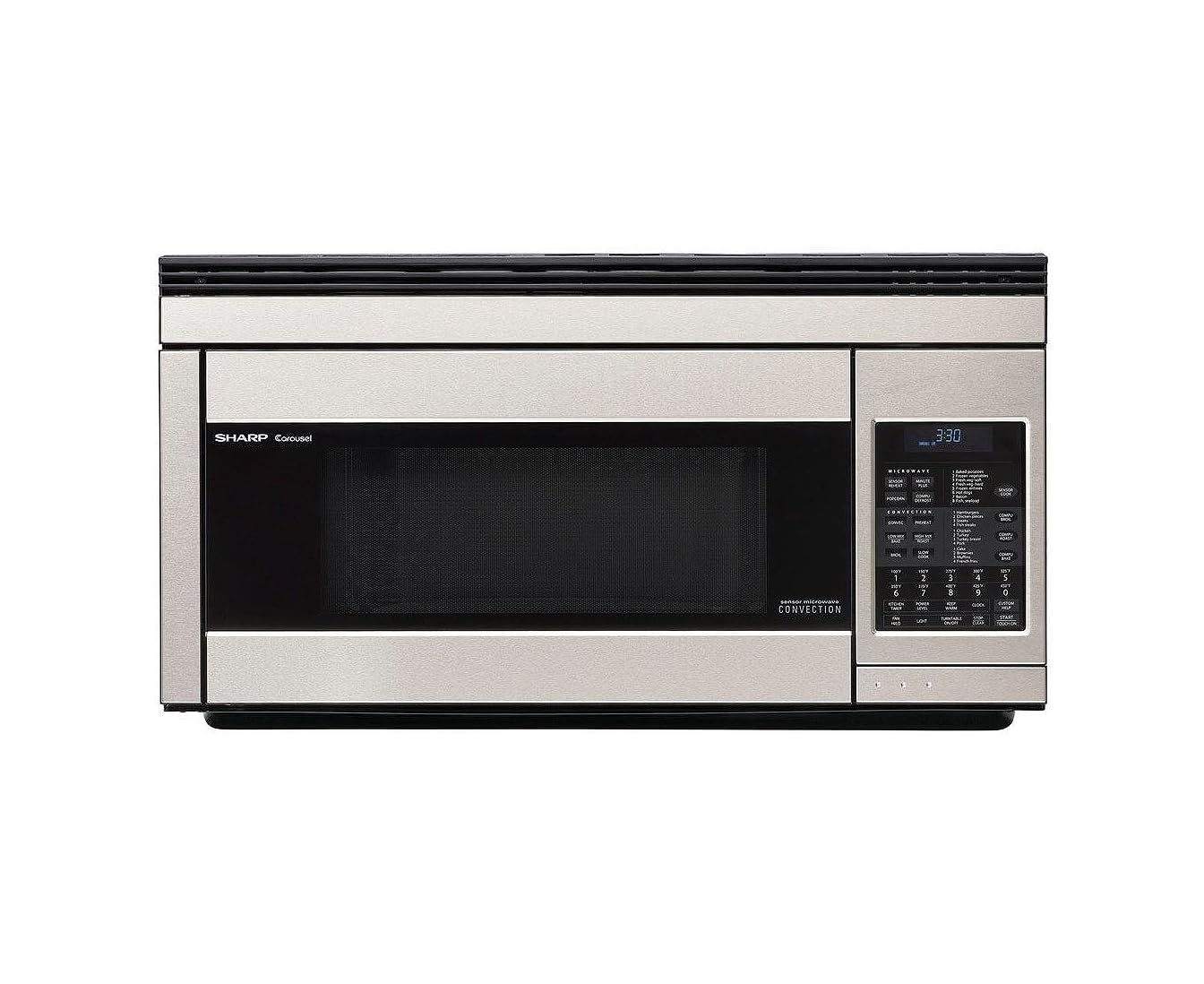 Sharp R1874T 850W Over-the-Range Convection Microwave, 1.1 Cubic Feet, Stainless Steel