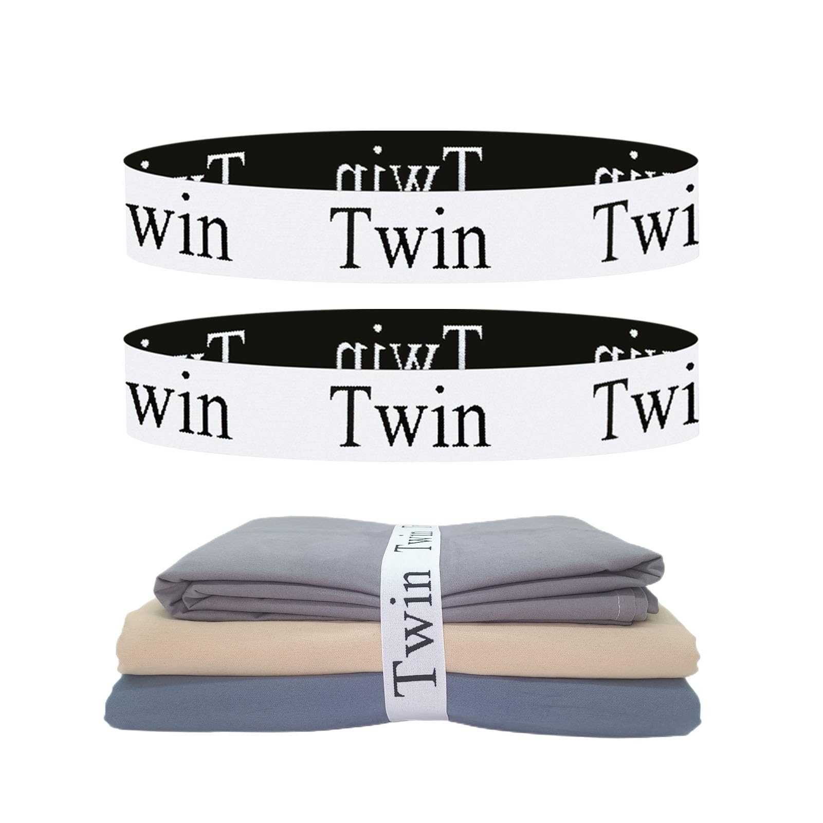 Yermivie 2 Pieces Bed Sheet Organizer Bands, Sheet Organizers And Storage Label Bands, Sheet Label For Bedding, Sheets Organizer