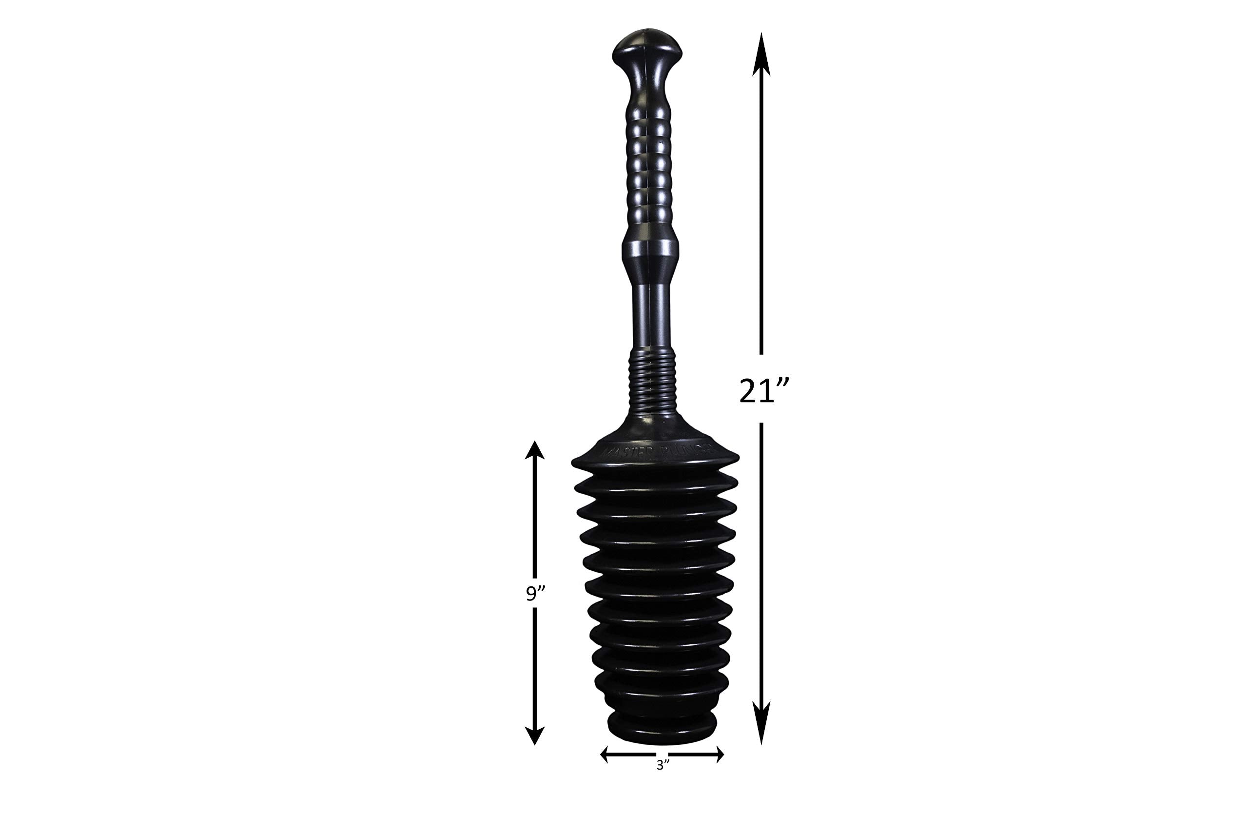 Master Plunger Mp500-3 Heavy Duty All Purpose Plunger, Laundry Tubs, Bath Tubs, Kitchen Sinks, Garbage Disposal, Toilets Commerc