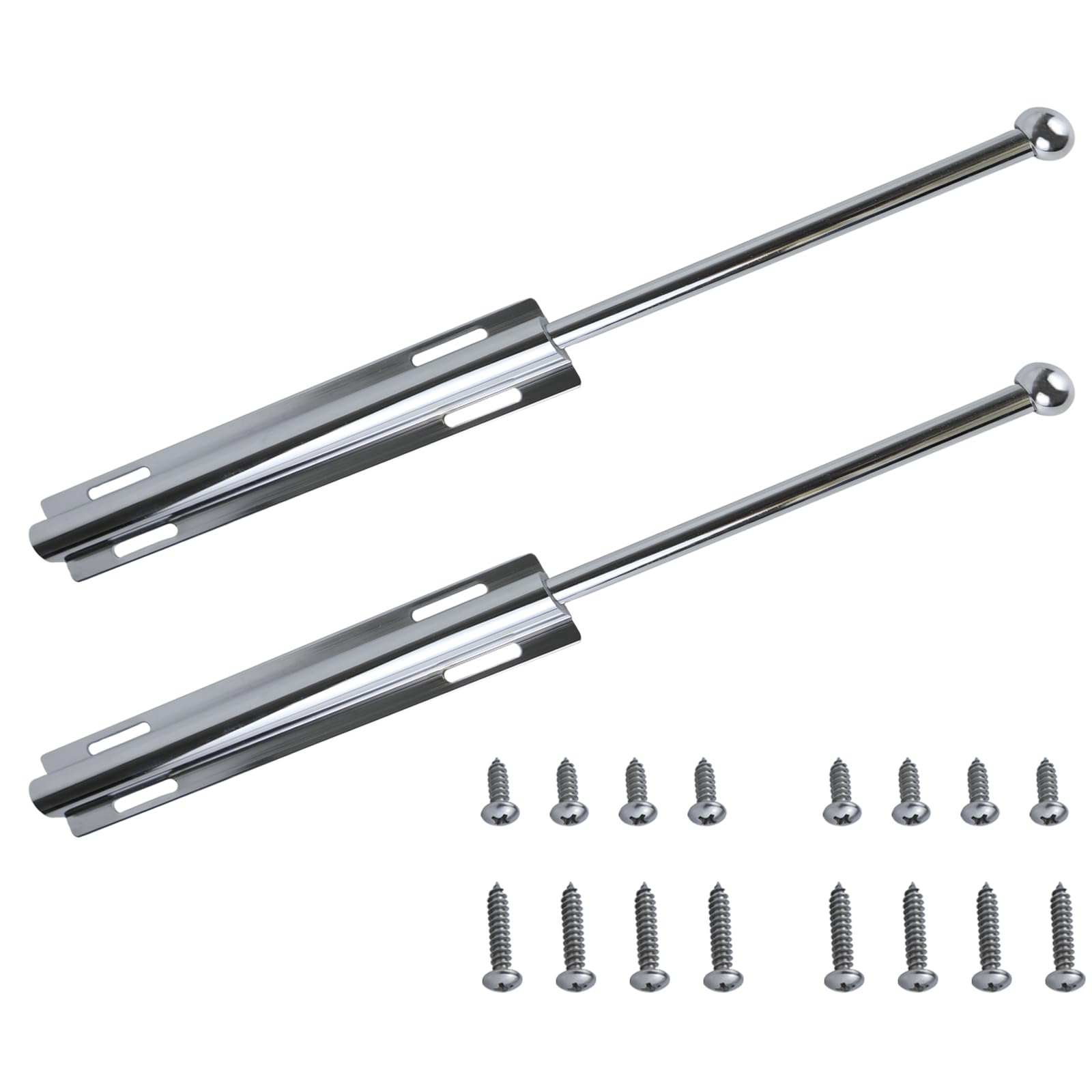 2 Pack 12 Inch Stainless Steel Valet Rod Pull Out Valet Rod For Closet Heavy Duty Adjustable Clothing Hanging Drying Closet Stor