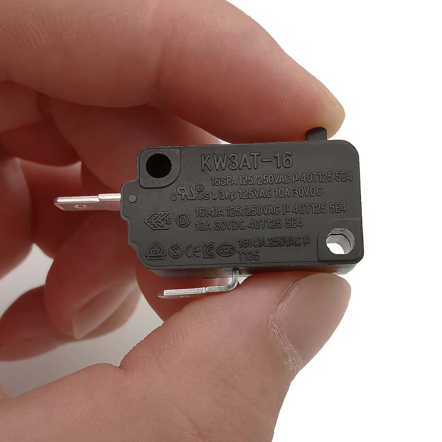 Microwave Oven Door Switch Replacement Part  16A 125VAC  KW3AT-16 (Downward Compatible with KW3A-16)  Normally Closed - 1Pc