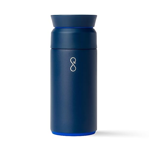 Ocean Bottle - Recycled Stainless Steel Brew Flask - Eco-Friendly & Reusable Bottle - Ocean Blue - 12 oz